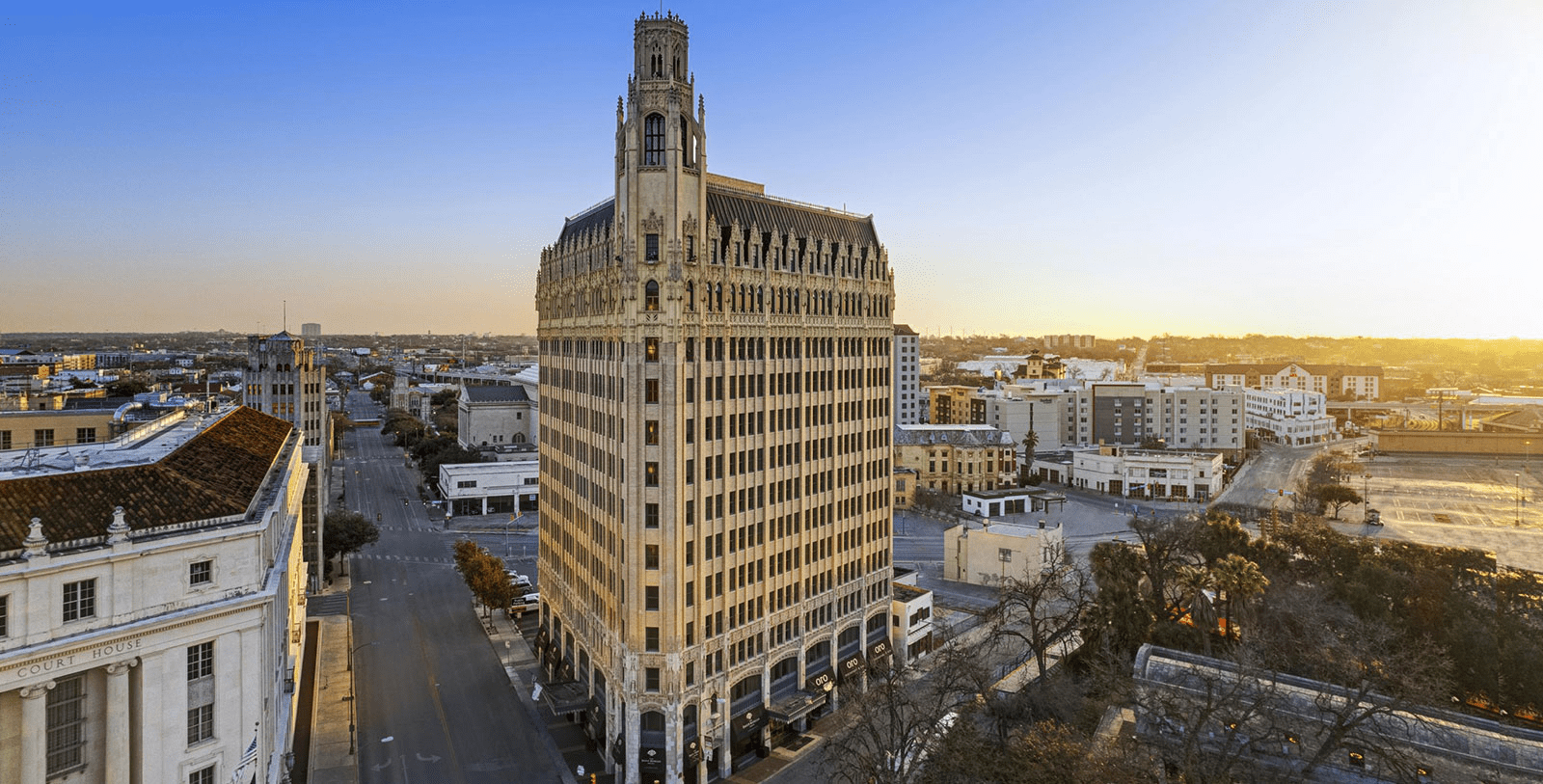 The gothic-style Emily Morgan Hotel in San Antonio.